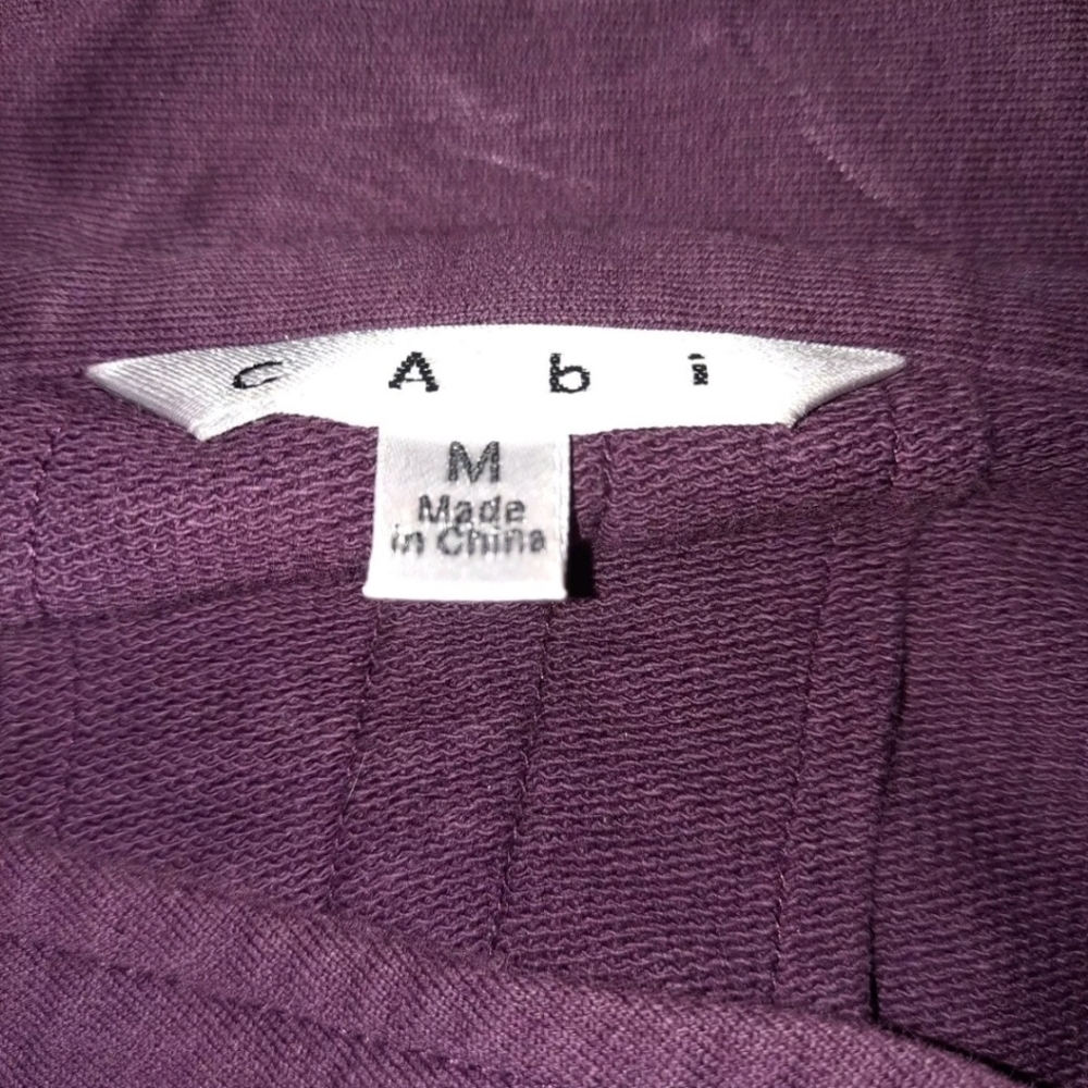 Cabi M Purple Button Front Jacket Collared 100% Cotton coat Blazer Peacoat top - Picture 4 of 4